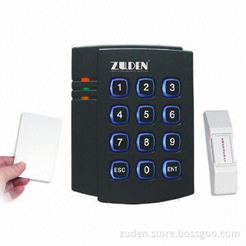 Access Control System with 500 Memory Card Capacity, Blue Backlight and Built-in Reader/Keyboard